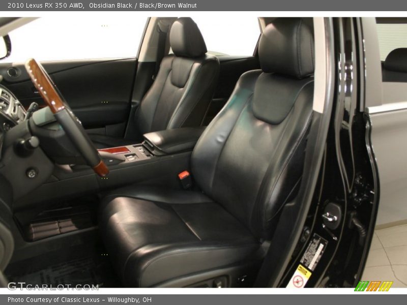 Obsidian Black / Black/Brown Walnut 2010 Lexus RX 350 AWD