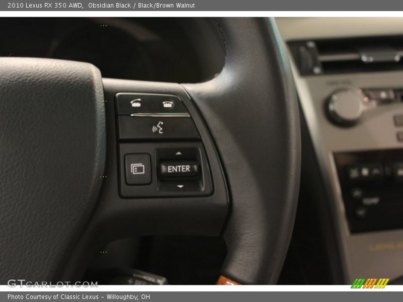Obsidian Black / Black/Brown Walnut 2010 Lexus RX 350 AWD