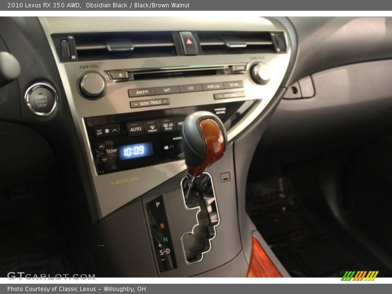 Obsidian Black / Black/Brown Walnut 2010 Lexus RX 350 AWD