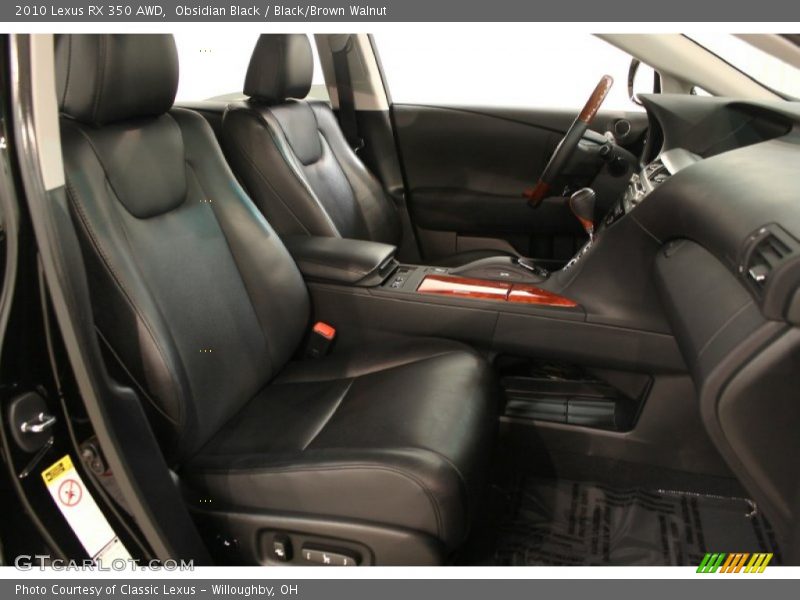Obsidian Black / Black/Brown Walnut 2010 Lexus RX 350 AWD