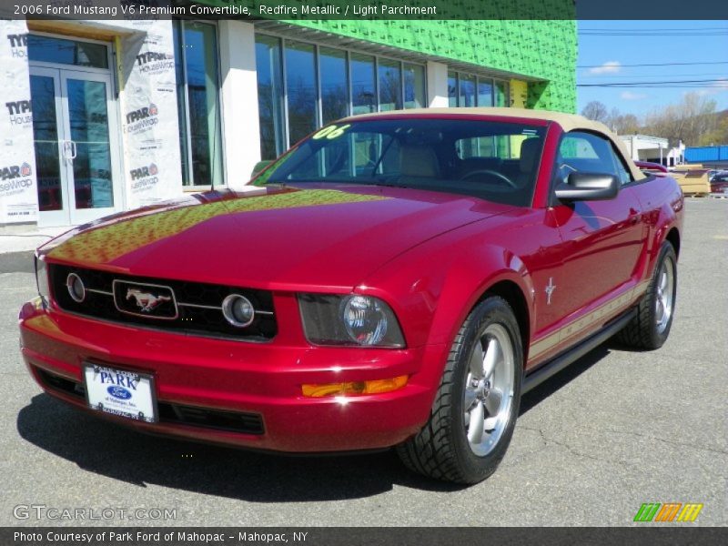 Redfire Metallic / Light Parchment 2006 Ford Mustang V6 Premium Convertible