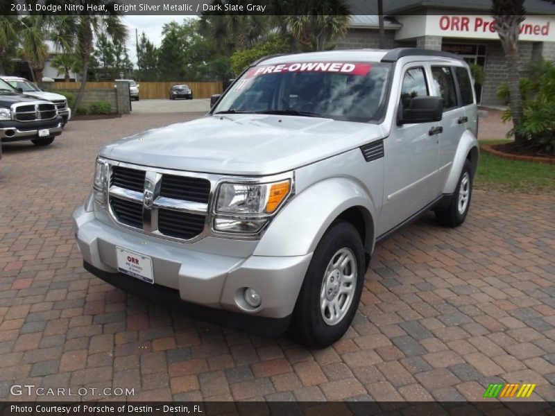 Bright Silver Metallic / Dark Slate Gray 2011 Dodge Nitro Heat