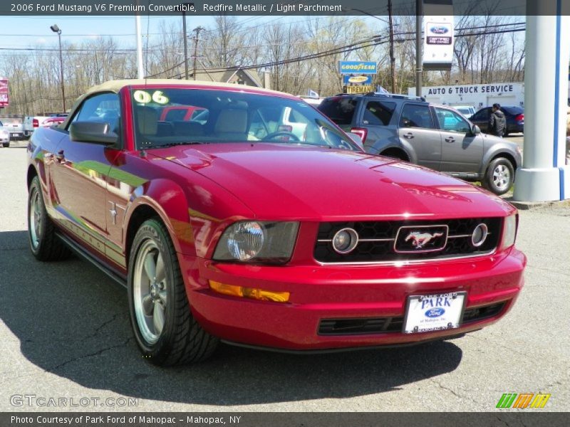 Redfire Metallic / Light Parchment 2006 Ford Mustang V6 Premium Convertible