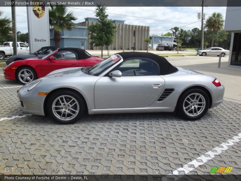 Arctic Silver Metallic / Black 2007 Porsche Boxster