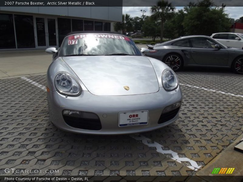 Arctic Silver Metallic / Black 2007 Porsche Boxster