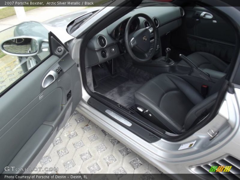 Arctic Silver Metallic / Black 2007 Porsche Boxster