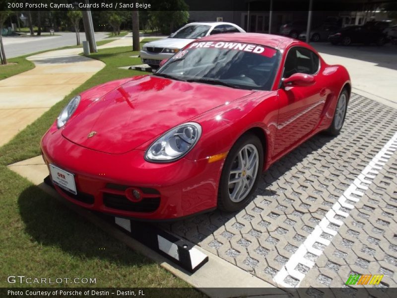 Guards Red / Sand Beige 2008 Porsche Cayman