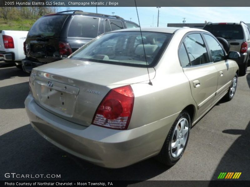 Champagne Metallic / Beige 2005 Hyundai Elantra GLS Sedan