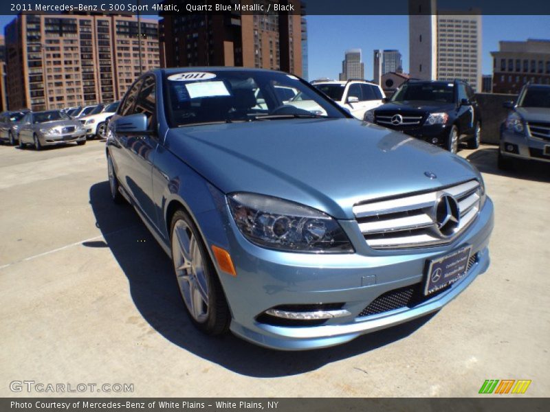 Quartz Blue Metallic / Black 2011 Mercedes-Benz C 300 Sport 4Matic