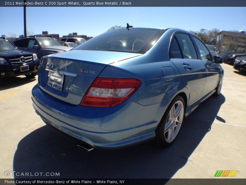 Quartz Blue Metallic / Black 2011 Mercedes-Benz C 300 Sport 4Matic