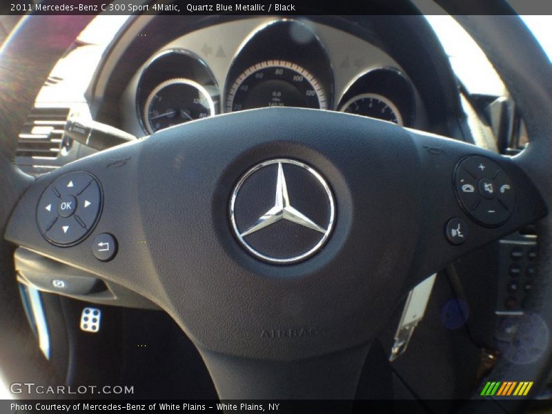 Quartz Blue Metallic / Black 2011 Mercedes-Benz C 300 Sport 4Matic