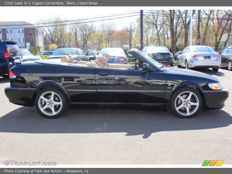 Black / Sand Beige 2002 Saab 9-3 Viggen Convertible