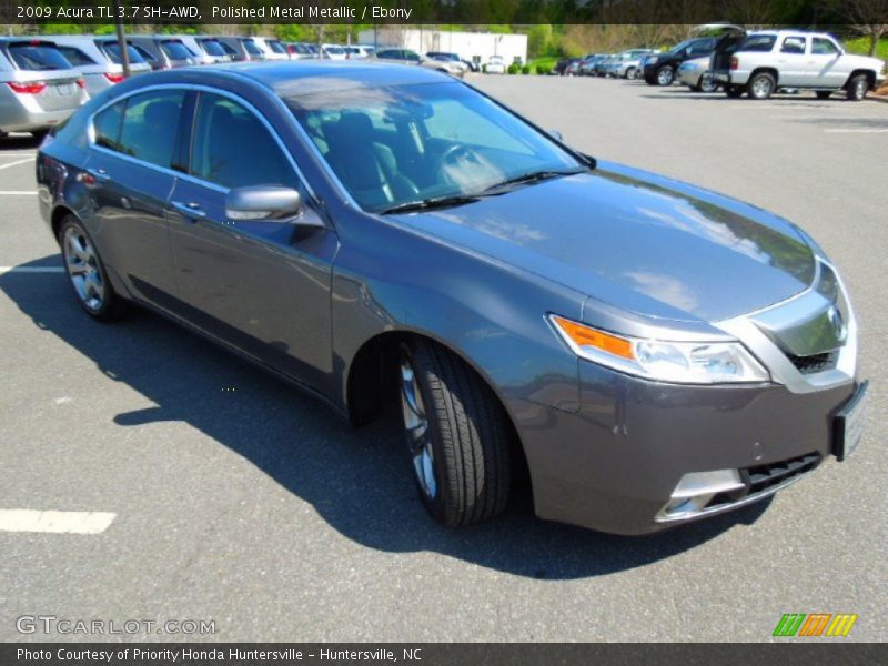 Polished Metal Metallic / Ebony 2009 Acura TL 3.7 SH-AWD