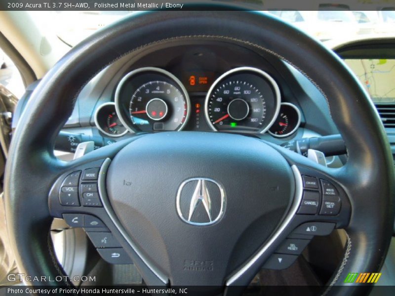Polished Metal Metallic / Ebony 2009 Acura TL 3.7 SH-AWD