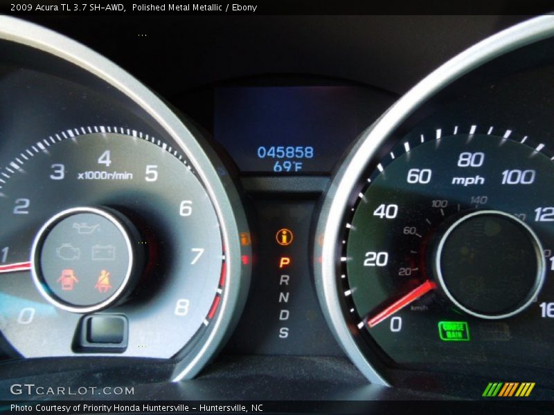 Polished Metal Metallic / Ebony 2009 Acura TL 3.7 SH-AWD