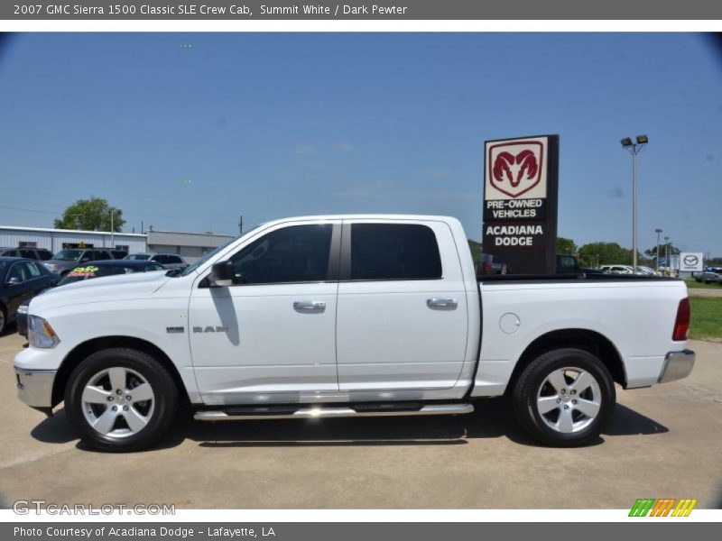 Summit White / Dark Pewter 2007 GMC Sierra 1500 Classic SLE Crew Cab
