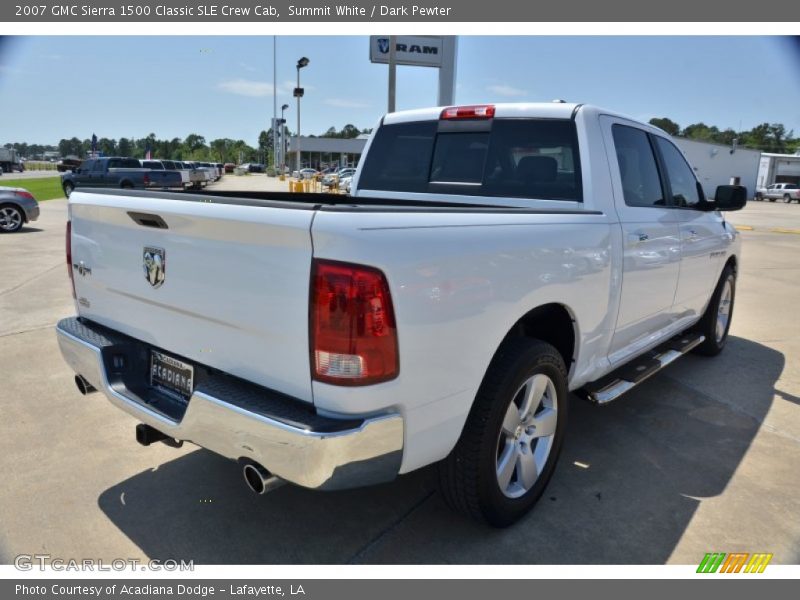 Summit White / Dark Pewter 2007 GMC Sierra 1500 Classic SLE Crew Cab
