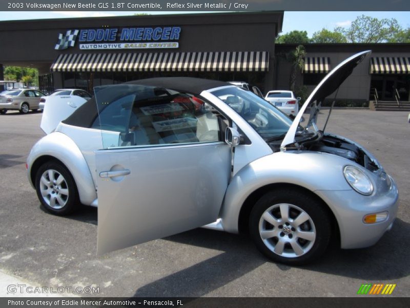 Reflex Silver Metallic / Grey 2003 Volkswagen New Beetle GLS 1.8T Convertible