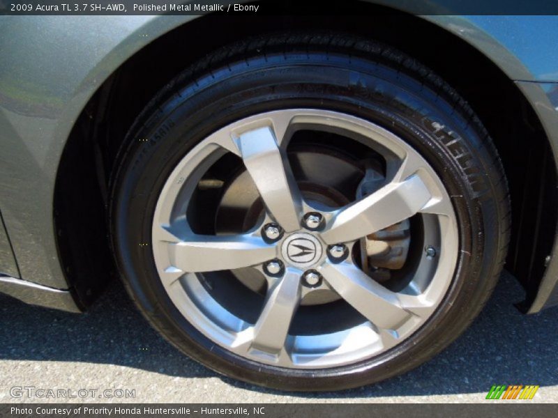 Polished Metal Metallic / Ebony 2009 Acura TL 3.7 SH-AWD