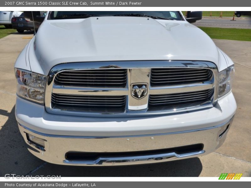 Summit White / Dark Pewter 2007 GMC Sierra 1500 Classic SLE Crew Cab