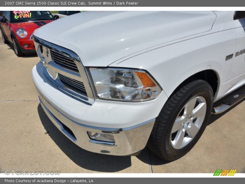 Summit White / Dark Pewter 2007 GMC Sierra 1500 Classic SLE Crew Cab