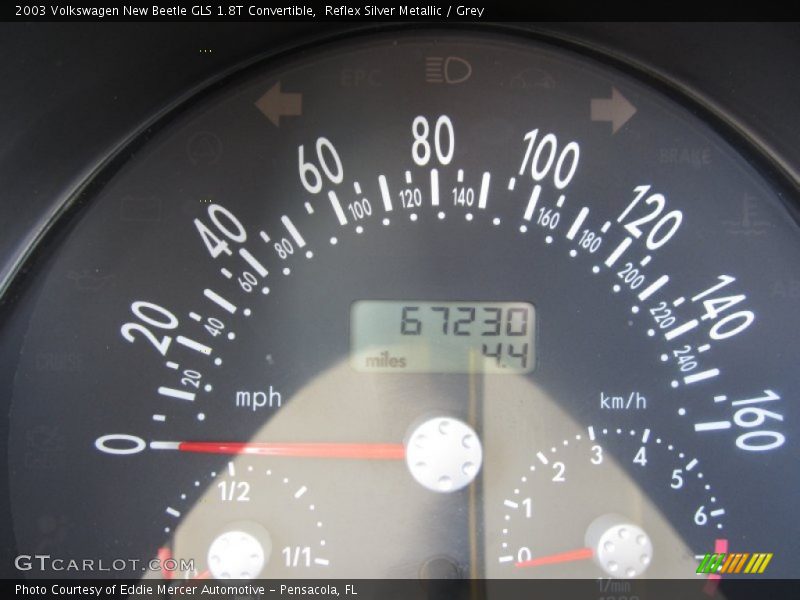 Reflex Silver Metallic / Grey 2003 Volkswagen New Beetle GLS 1.8T Convertible