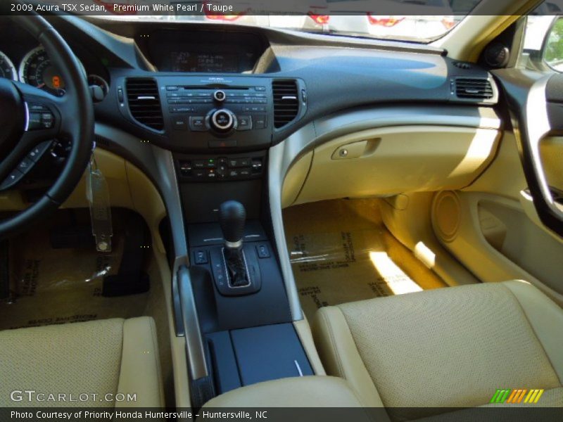 Premium White Pearl / Taupe 2009 Acura TSX Sedan