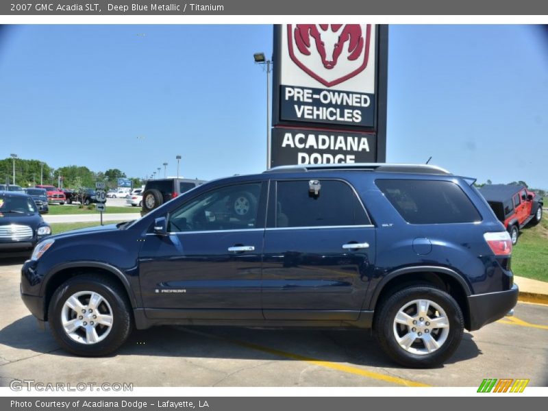 Deep Blue Metallic / Titanium 2007 GMC Acadia SLT