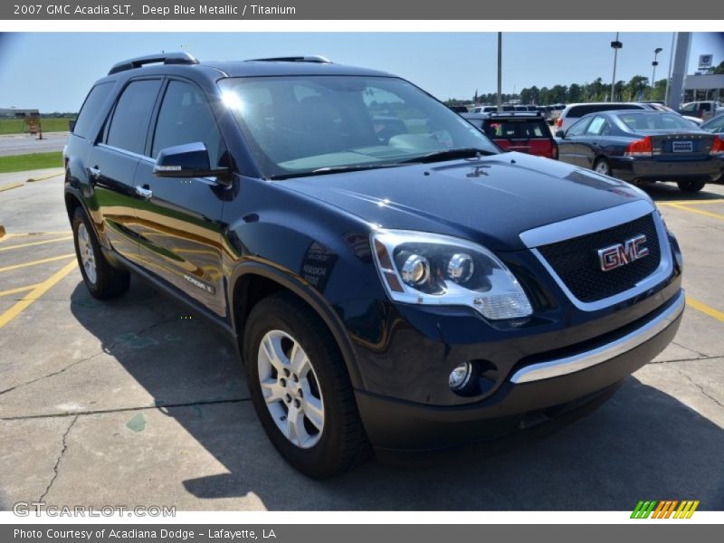 Deep Blue Metallic / Titanium 2007 GMC Acadia SLT
