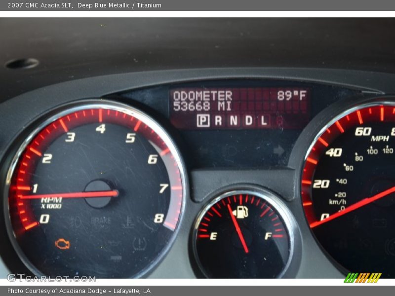 Deep Blue Metallic / Titanium 2007 GMC Acadia SLT
