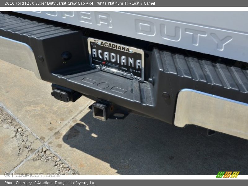White Platinum Tri-Coat / Camel 2010 Ford F250 Super Duty Lariat Crew Cab 4x4