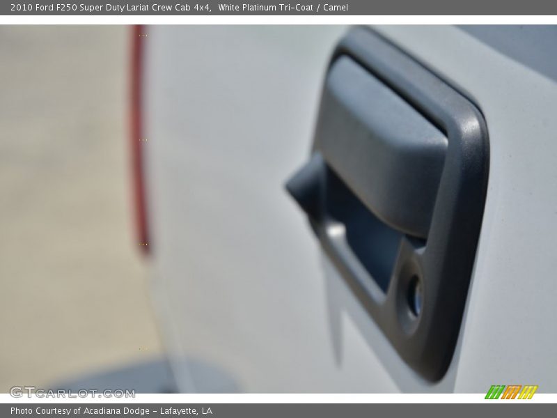 White Platinum Tri-Coat / Camel 2010 Ford F250 Super Duty Lariat Crew Cab 4x4