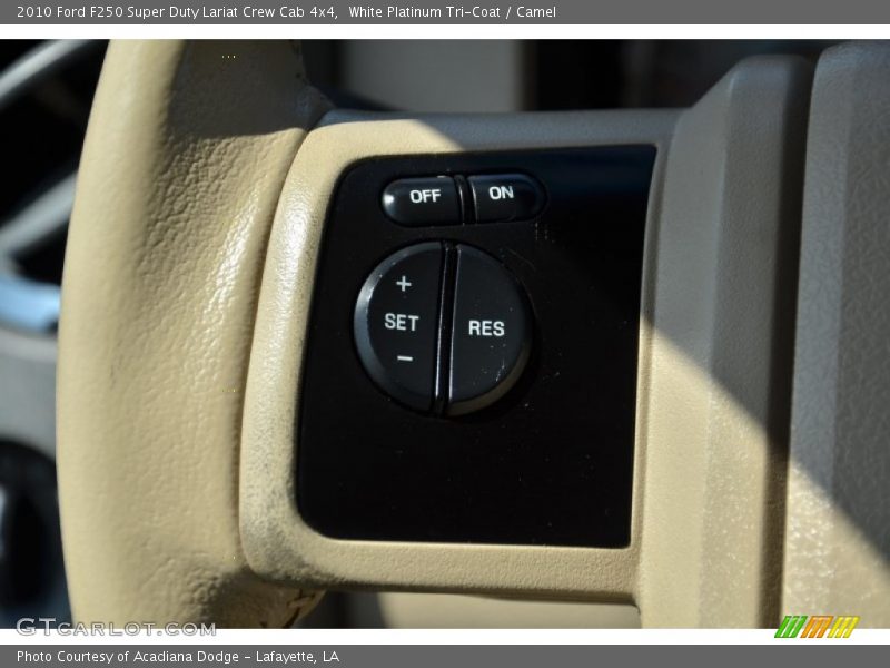 White Platinum Tri-Coat / Camel 2010 Ford F250 Super Duty Lariat Crew Cab 4x4