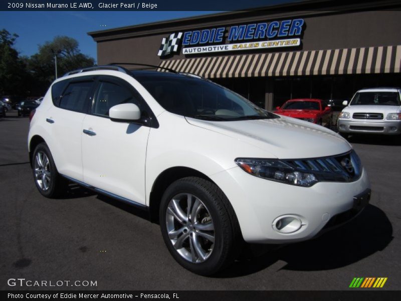 Glacier Pearl / Beige 2009 Nissan Murano LE AWD