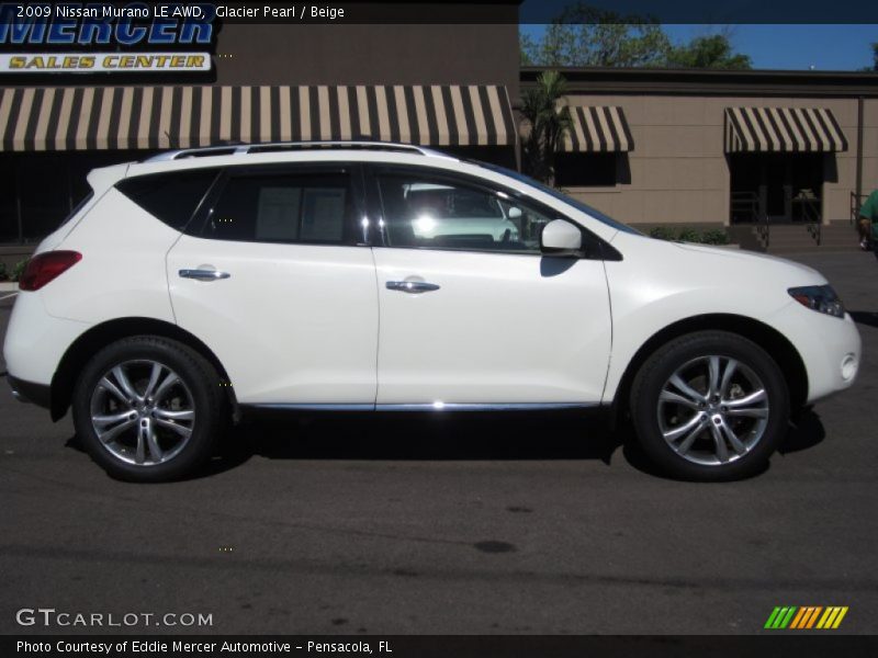 Glacier Pearl / Beige 2009 Nissan Murano LE AWD