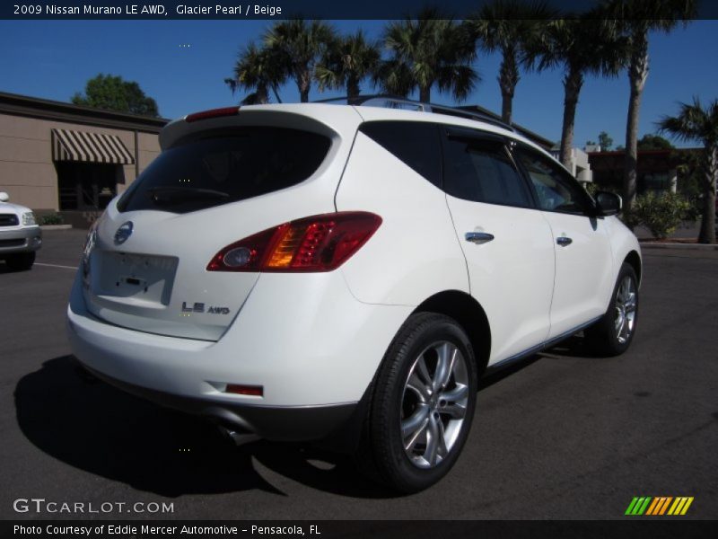 Glacier Pearl / Beige 2009 Nissan Murano LE AWD