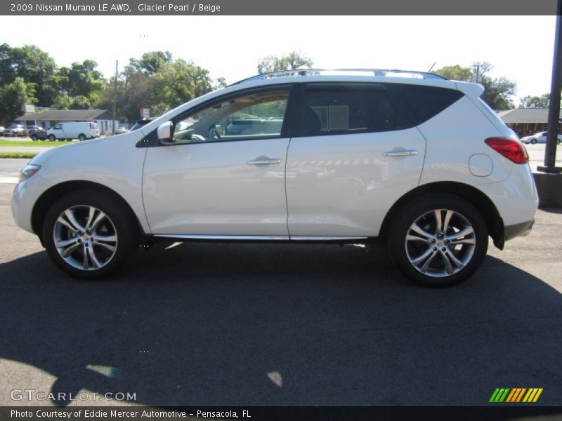 Glacier Pearl / Beige 2009 Nissan Murano LE AWD