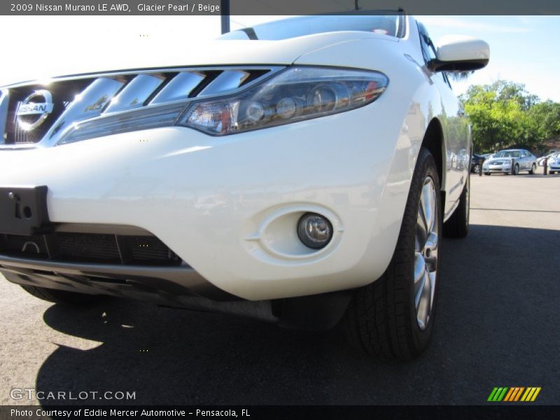 Glacier Pearl / Beige 2009 Nissan Murano LE AWD