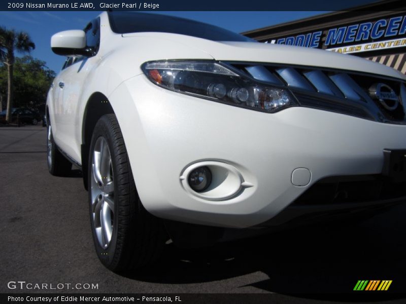 Glacier Pearl / Beige 2009 Nissan Murano LE AWD