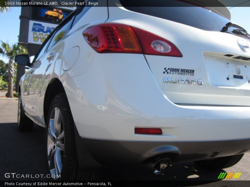 Glacier Pearl / Beige 2009 Nissan Murano LE AWD