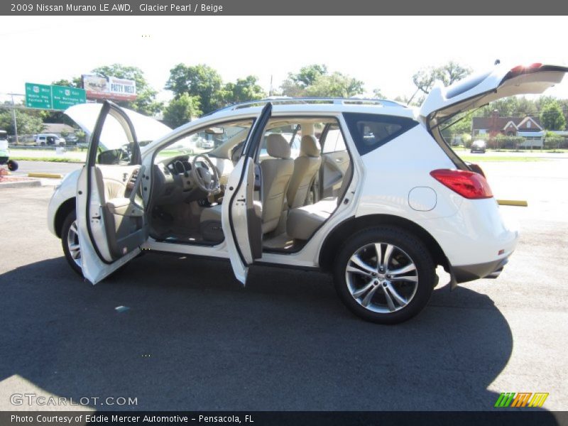 Glacier Pearl / Beige 2009 Nissan Murano LE AWD