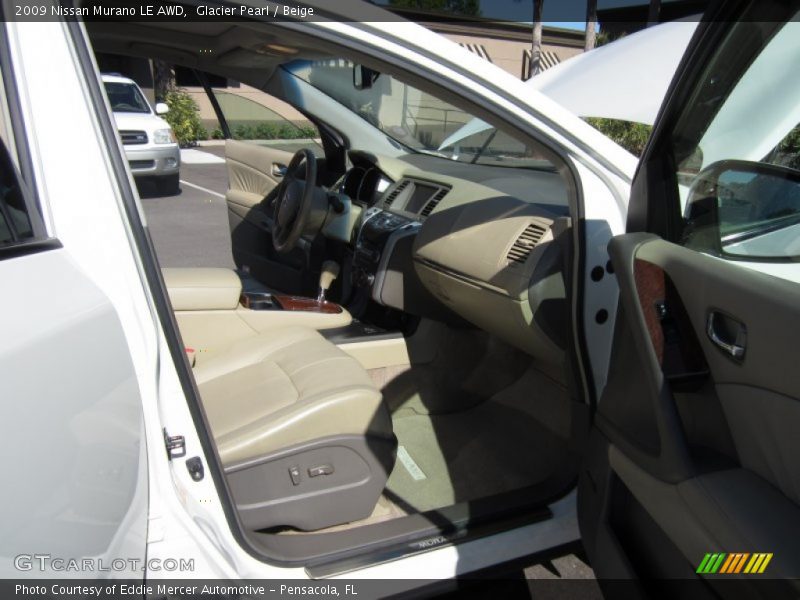 Glacier Pearl / Beige 2009 Nissan Murano LE AWD