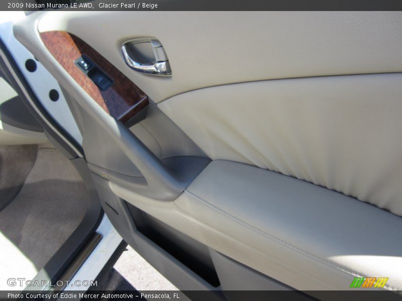 Glacier Pearl / Beige 2009 Nissan Murano LE AWD