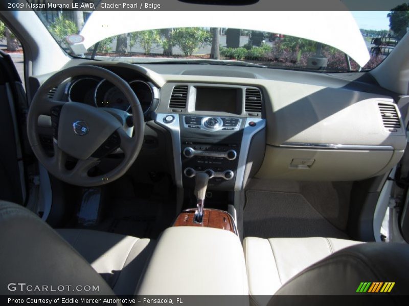 Glacier Pearl / Beige 2009 Nissan Murano LE AWD