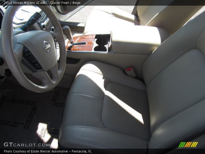 Glacier Pearl / Beige 2009 Nissan Murano LE AWD
