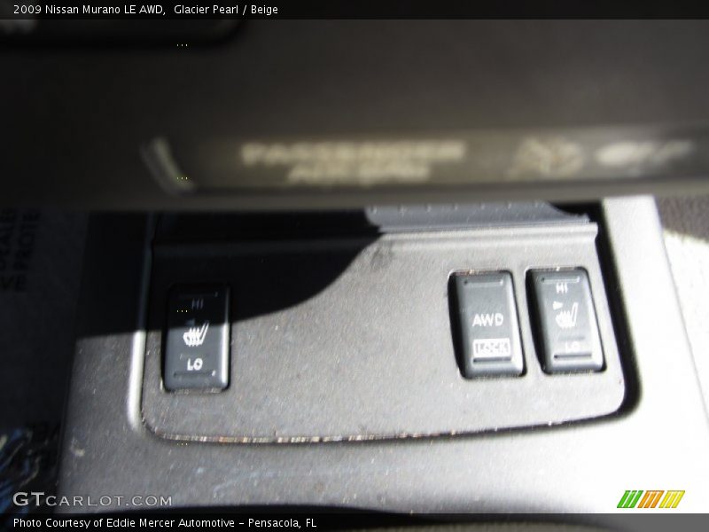 Glacier Pearl / Beige 2009 Nissan Murano LE AWD