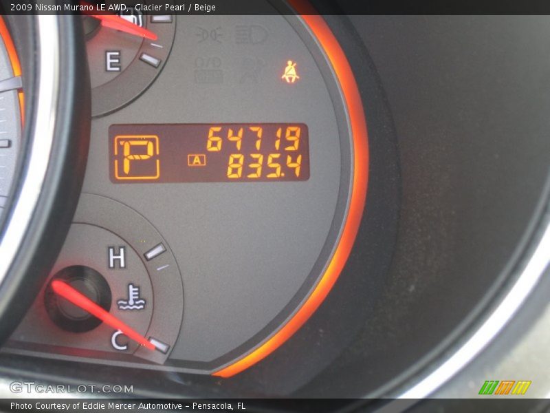 Glacier Pearl / Beige 2009 Nissan Murano LE AWD