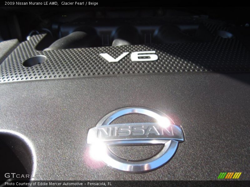Glacier Pearl / Beige 2009 Nissan Murano LE AWD