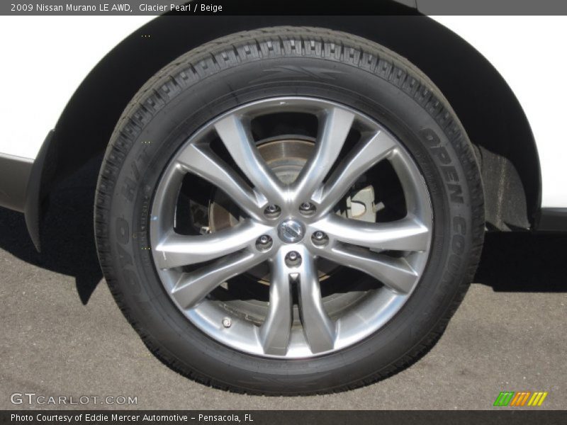 Glacier Pearl / Beige 2009 Nissan Murano LE AWD