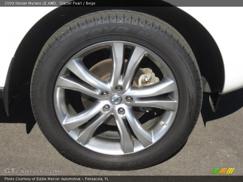 Glacier Pearl / Beige 2009 Nissan Murano LE AWD
